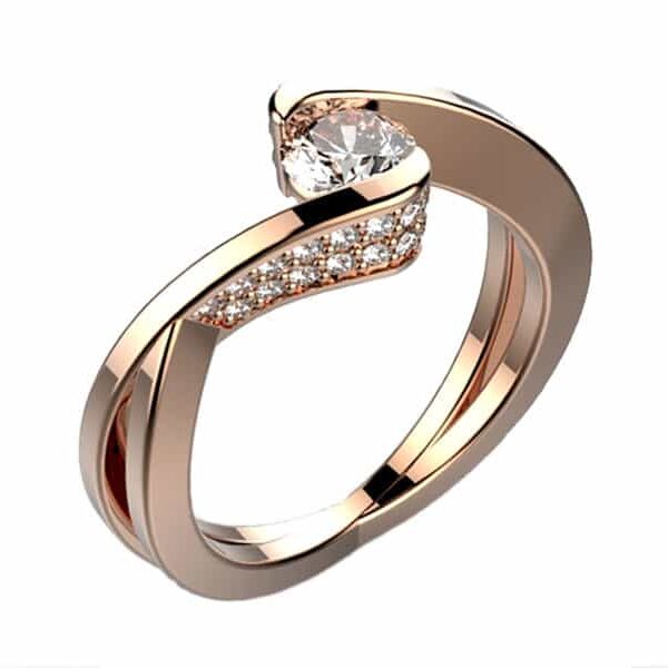 Solitaire Diamant pavé