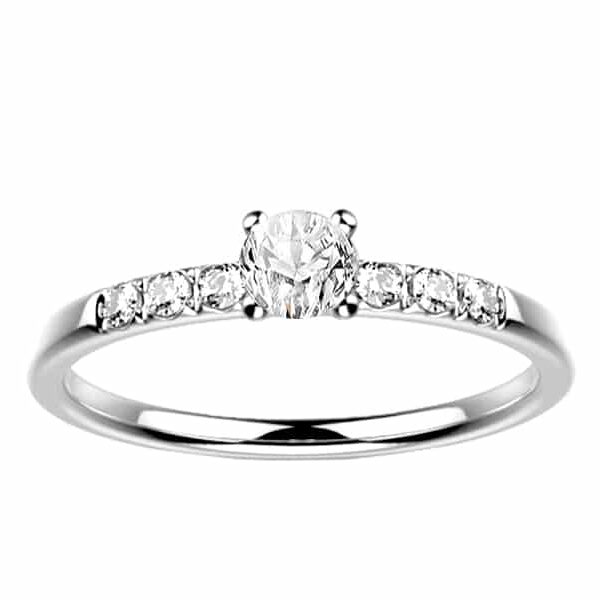 Bague Solitaire Diamant pavé