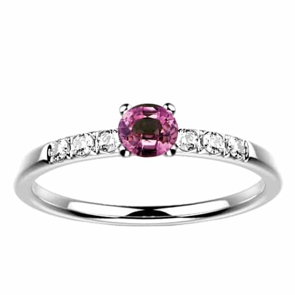 Bague Saphir rose Diamant
