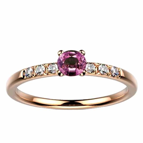 Bague Saphir rose Diamant