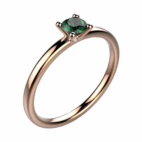 Bague Saphir vert 0.15 ct