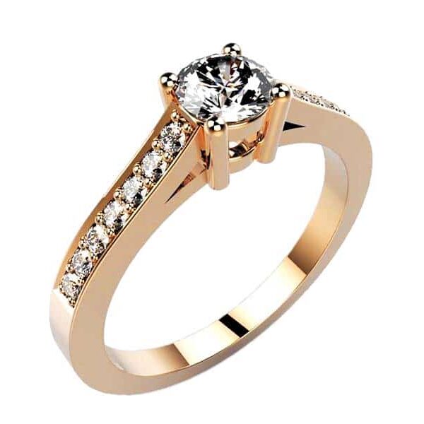 Solitaire Diamant pavé