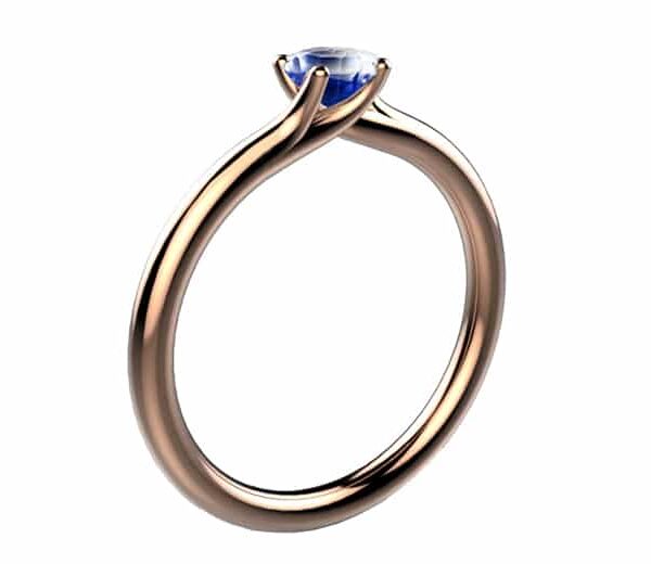 Saphir bleu or rose