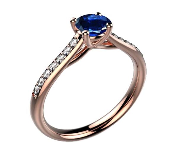 Saphir bleu et Diamant