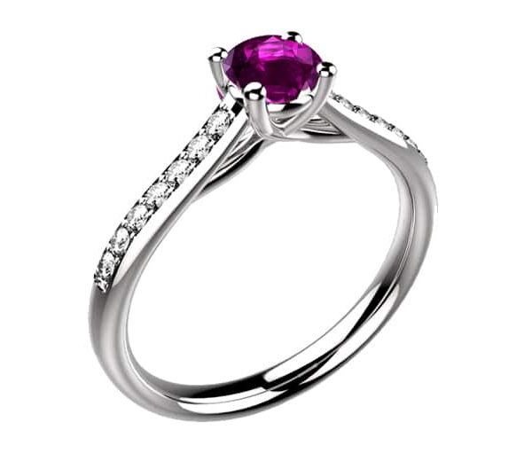 Bague Saphir rose Diamant