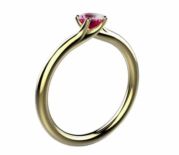 Bague Saphir rose