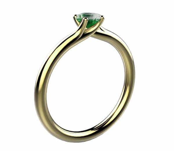 Bague Saphir vert 0.50 ct