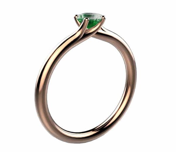 Bague Saphir vert 0.50 ct