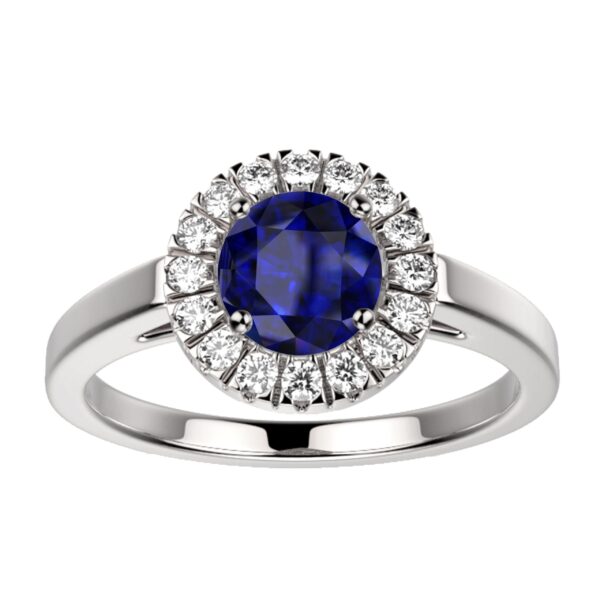 Bague Saphir bleu Diamant
