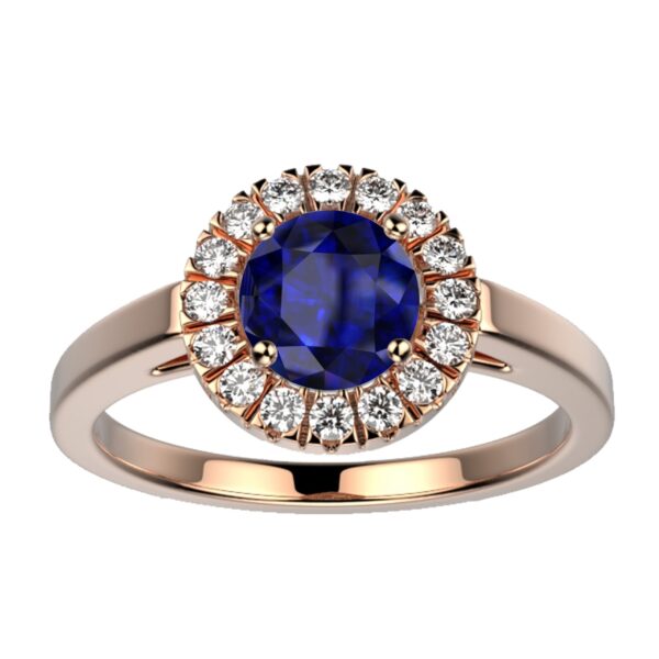 Bague Saphir bleu Diamant