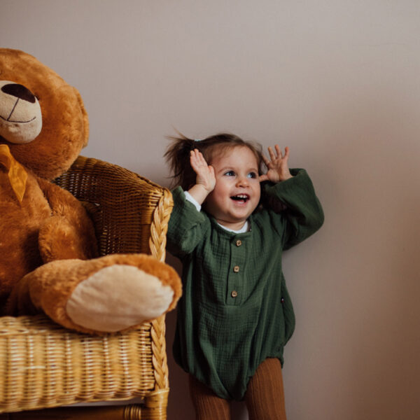 Barboteuse bébé double gaze THYM