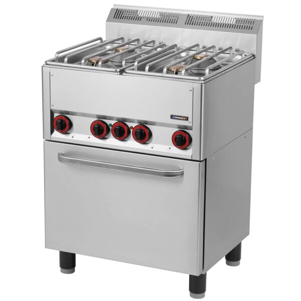 CASSELIN – Fourneau gaz 4 feux avec four électrique ventilé GN 1/1 66