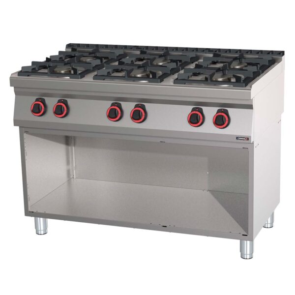 CASSELIN – Fourneau gaz 6 feux avec soubassement 120