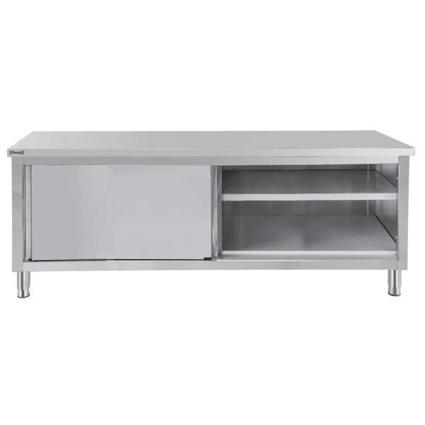 CASSELIN – Table de travail Inox 700 avec portes coulissantes 1400 mm