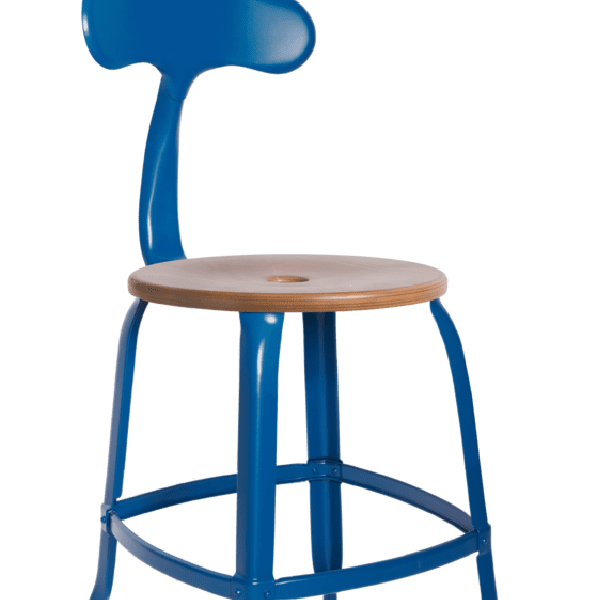 Fin de série – Chaise Nicolle® h45 Bois et métal Ral 5001