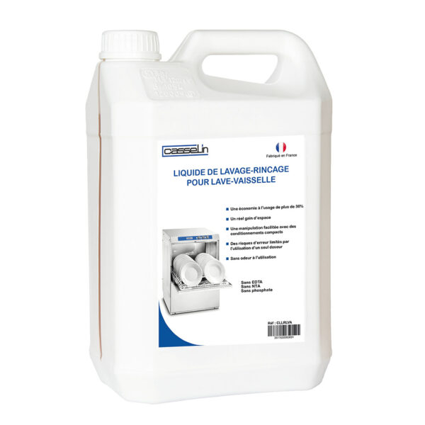 CASSELIN – Liquide de lavage-rinçage pour lave-vaisselle 5 L