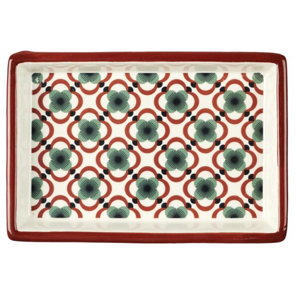 Vide poche art déco vintage rouge L15