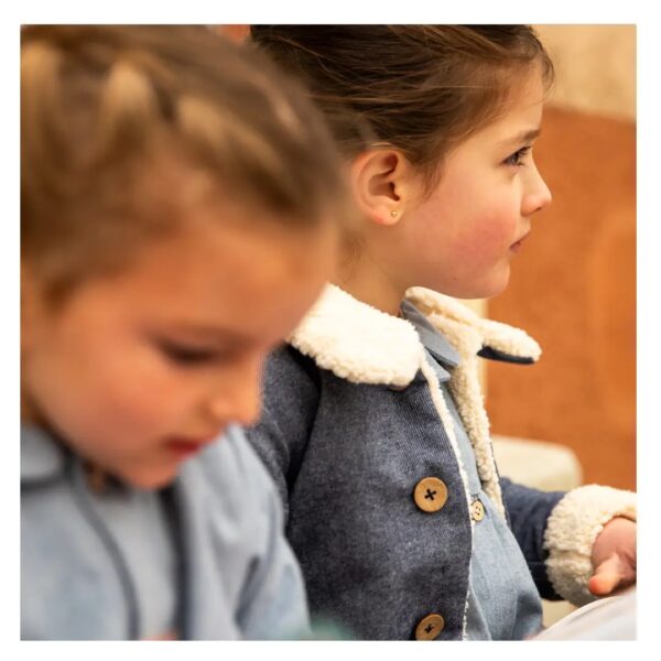 Veste bébé jeans doublé sherpa SAUGE
