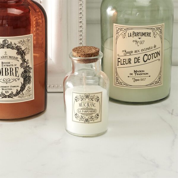 Bougie parfumée en verre H11 MUSC BLANC