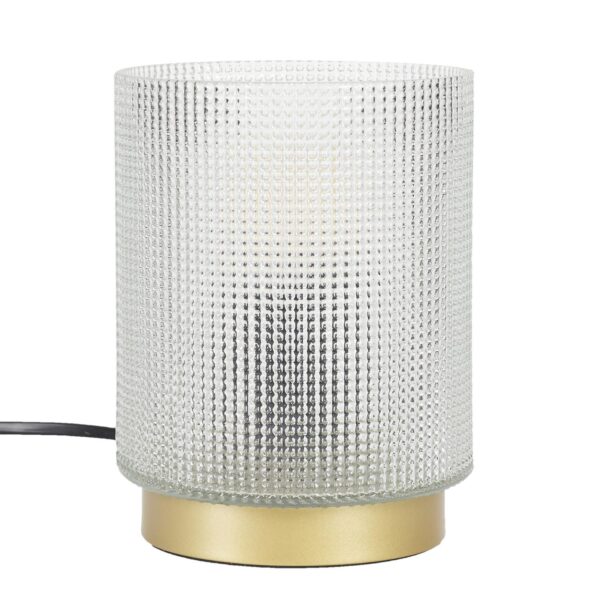 Lampe à poser dorée en verre H15