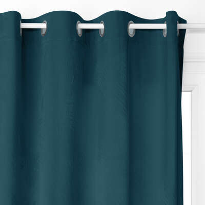 Rideau occultant velours bleu canard 140×260 (vendu par 1)
