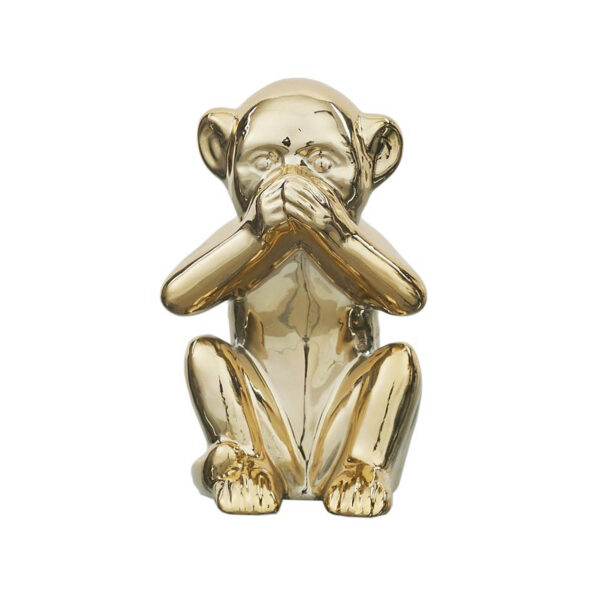 Statue de singe dorée H10
