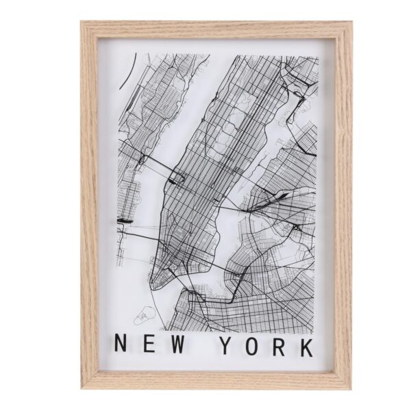 Cadre en bois et verre 20×30 NEW YORK