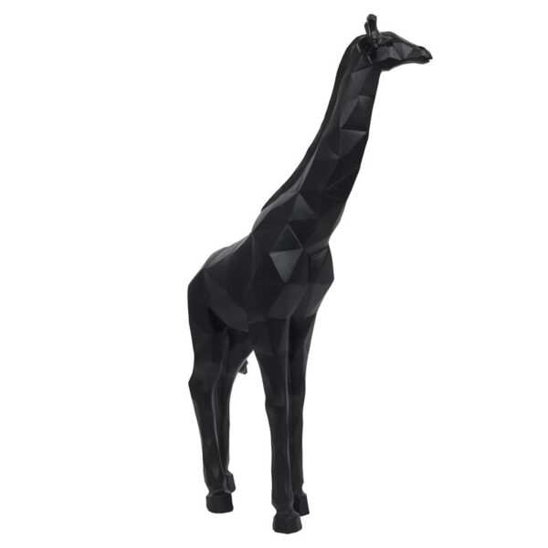 Statue girafe noire H40 origami
