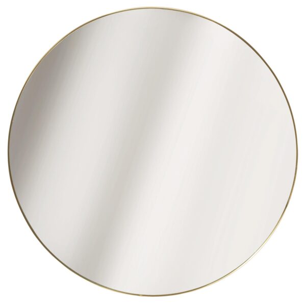Miroir rond plat D55 contour doré