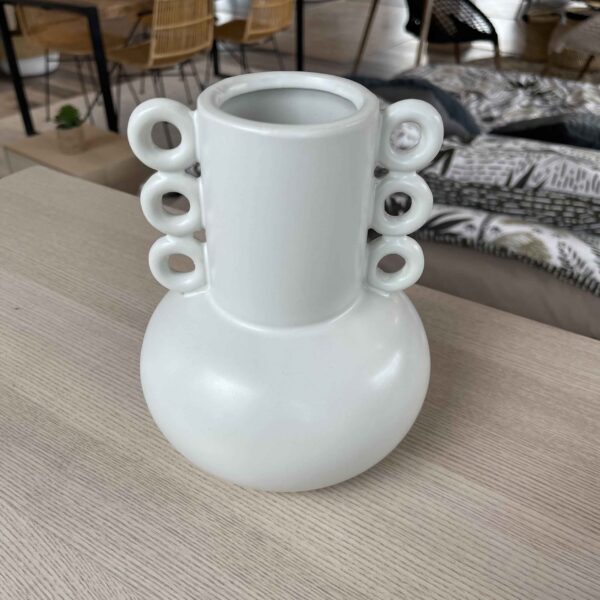 Vase en grès blanc art déco H19