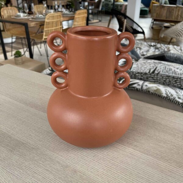 Vase en grès terracotta art déco H19
