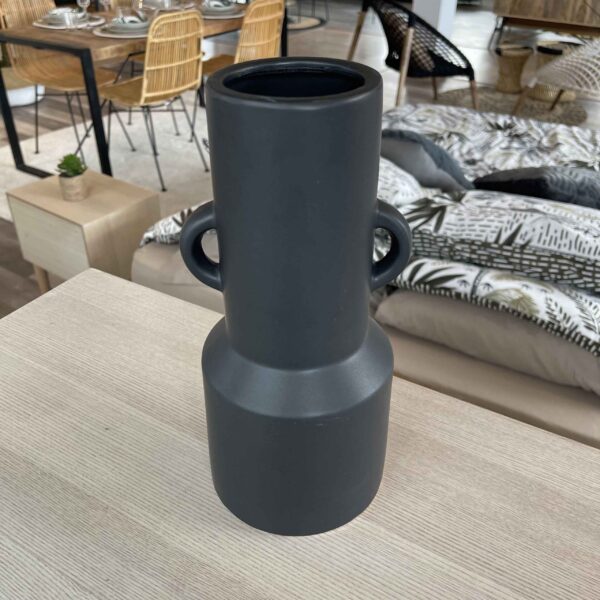 Vase en grès noir art déco H28