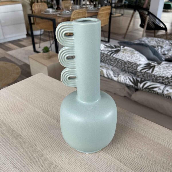 Vase en grès vert pâle art déco H26