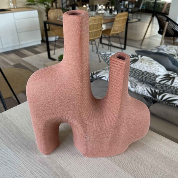 Vase en grès terracotta art déco H30