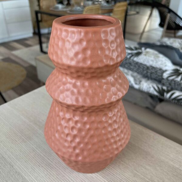Vase en grès terracotta art déco H23