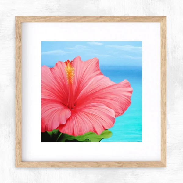 Impression encadrée fleur exotique d’Hibiscus