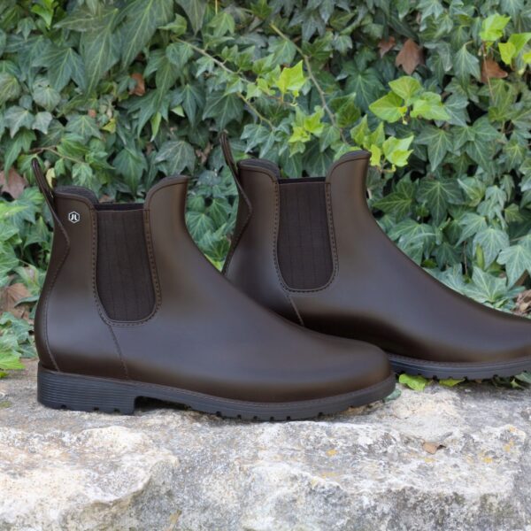 Boots de pluie marron pour homme