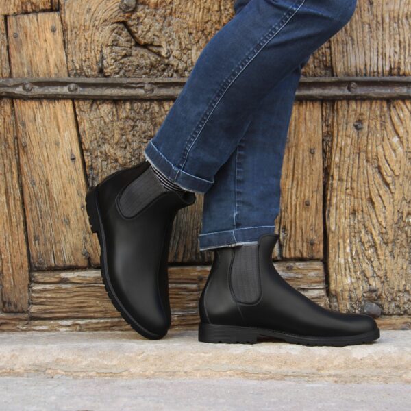 Boots de pluie noir & gris pour homme