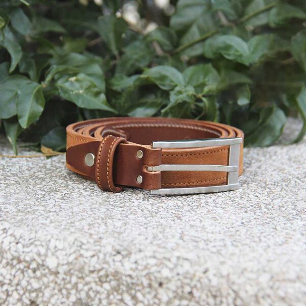 Ceinture New-York cuir marron cognac