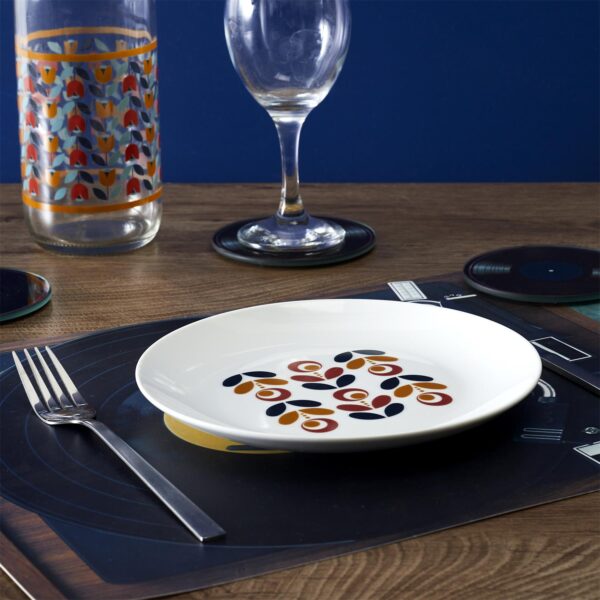 Assiette vintage D20 motif fleur