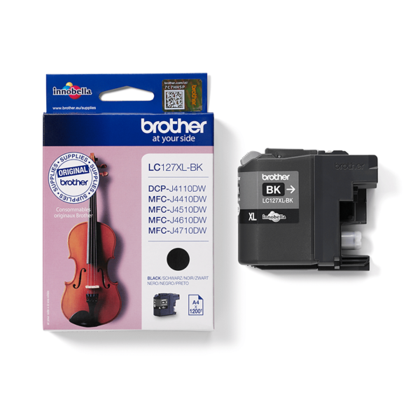 Brother LC127XLBK – Très Haut Rendement – noir – original – cartouche d’encre