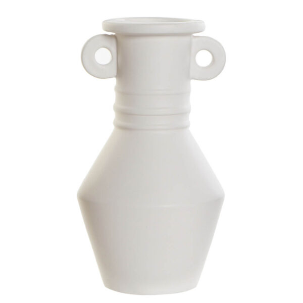 Vase déco en porcelaine blanc H20