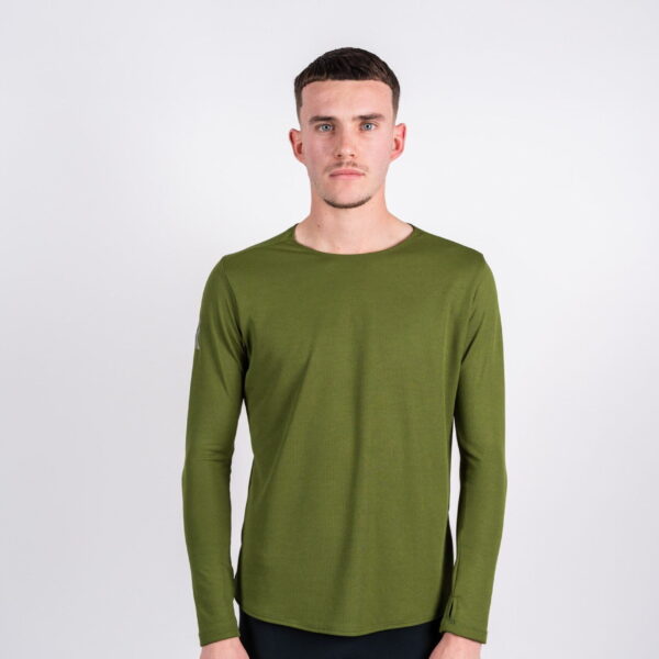 T-shirt Homme Sensus ADN LONG Kaki 2.46 kgCo2eq – Made in France et recyclé