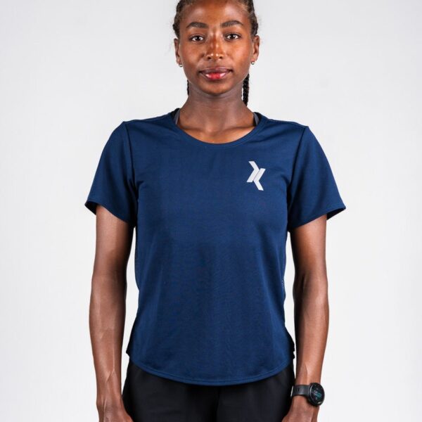 T-shirt Femme Sensus AERA Bleu 1.35 kgCo2eq – Made in France et recyclé (En précommande)