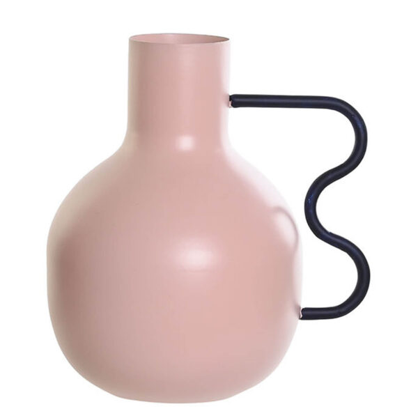 Vase en métal rose pâle H15