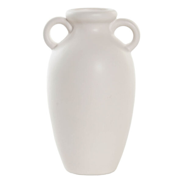Vase déco en porcelaine blanc H20
