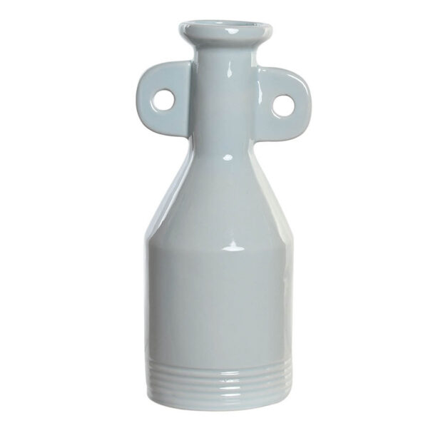 Vase art déco en porcelaine bleu pâle H20