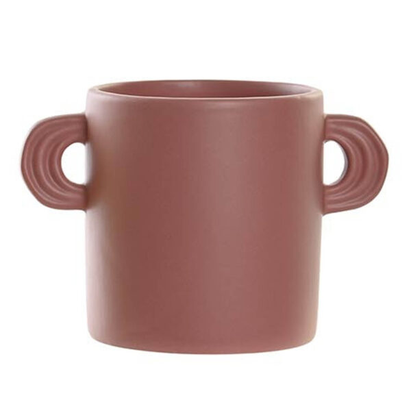 Vase en dolomite art déco rouge carmin L16