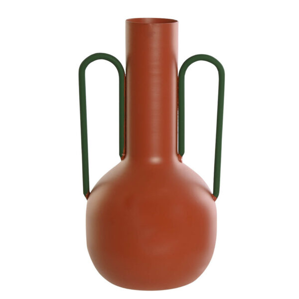 Vase en métal carmin H25