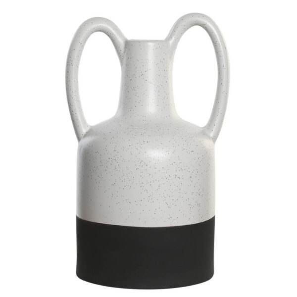 Vase déco en porcelaine blanc H23